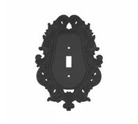 Gralara Wall Baroque Cover Decorative Plate Toggle Cover Protector with Raised Relief Pattern Traditional Style Suitable for Living Room Bedroom Hallway, V969-A