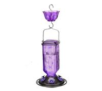 Gralara Water Feeder Station for Birds with 6 Ports and Easy Hanging Design, Purple