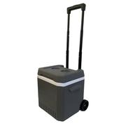 Gralara Wheeled Insulated Container Polyurethane Foam Insulation Insulated Chiller Chest Large Capacity Portable Ice Chest for Anglers, Outdoor Fishing, Smoke Gray
