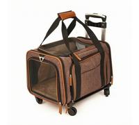 Gralara Wheeled Pet Carrier Wheeled Soft Sided Travel Kennel Zippered