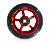 Gralara Wheels with Polyurethane Tires Lightweight Wheel with Aluminum Core Smooth Cushioning for Trick, Black, Red, 100 24 Five-star Red Inner Black Outer
