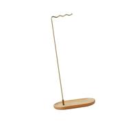 Gralara Wind Chime Stand Brush Hanging Rack Gifts Traditional Indoor Decoration Desk Decor Wooden Windchime Hanger Pen Organizer, Gold