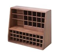 Gralara Wooden Holder Versatile Desktop Organizer with Compartments Compact Storage for Students, Dressing Table, Dorm Room