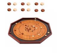 Gralara Wooden Tabletop Shuffleboard Board with Reversible Chess and Backgammon Crafted from Solid Fir Wood with Raised Trim Suitable for Family Gatherings