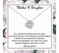 GRALAYSHE Mum Gifts, Sterling Silver Love Knot Necklaces for Women,Mama Gifts from Daughter, Mum Birthday Gifts, for Her, Mum Christmas Jewelry