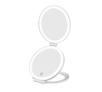 GRALES HZJ0001 LED makeup mirror, three-color light source, two/three times mirror magnification, home use creative light-filling makeup mirror, beauty mirror rechargeable model