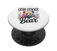 GRAM-CRACKER Bear Floral Graphic for Mothers Day PopSockets Adhesive PopGrip