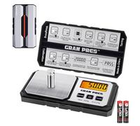 GRAM PRES Digital Pocket Gram Scale 500g x 0.01g Accuracy, Small High Precision Portable Scale Digital Weight Grams and Oz for Jewelry,Diamond，Arrows, Powders and Medicine,with 50g Cal Weights
