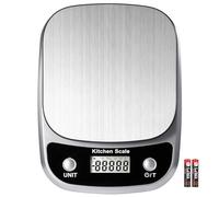 GRAM PRES Food Kitchen Scale Digital Weight Grams and Oz,Professional Digital Kitchen Food Scales 10kg/1g for Weight Loss Dieting Baking Cooking,Stainless Steel Weighing Platform,LCD Display