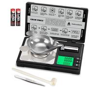 GRAM PRES High Precision Milligram Scale,50g/0.001g Digital Mini Pocket Gram Scale,Mg Scale for Weighing Powders,Jewelry, Medicine, Gem, Reloading, with Cal Weight, Tweezer ，Tray and Scoop