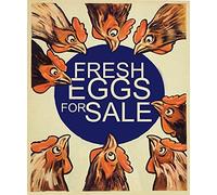 Graman Fresh Eggs for Sale sign, vintage chicken sign sign. Retro wall sign, wall art, retro wall art Vintage Tin Sign Country Home Decor for Home, Living Room, Kitchen,Bathroom Decoration 8X12Inch