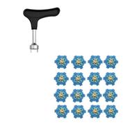 Gramigg 16Pcs Outdoor Golfs Shoe Spikes Replacement Studs Nonslip Pin Fast Twists Cleats Golfs Shoes Accessories Nonslip Golf Pin Fast Twists Turn Screw Studs