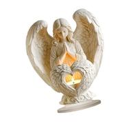 Gramigg Christmas Praying Angelic with Heart Pattern Craft in 2D Acrylic Symbolizing Hope and Encouragement Gift Tabletop Ornament Angel Tabletop Decoration