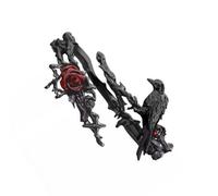 Gramigg Elegant Floral Adjustable Metal Dark Theme Crow Rose Designs Versatile Gothic Accessory Alloy Gothic Flower