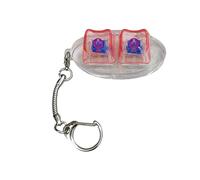 Gramigg Ergonomic 2-Key Keyboard Keychain Clickers Toy For Office Workers Students Anxieties Reduction Oval Keychain Keycap