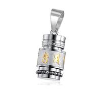 Gramigg For Steel Buddhism Shurangama Mantra Pendants Charms For Jewelry Making White/Yellow 12x19mm/0.47x0.74in Jade Necklace Pendant For Women