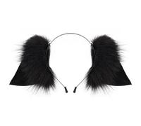Gramigg Foxes Wolf Ears Headband Headwear Long Furs Ears Headband Animal Furry Ears Hair Hoop Halloween Cosplay Costume Loween Fancy Dress Cosplay Costume