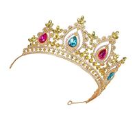 Gramigg Girls Party Crowns Carnivals Witch Headpiece Luxurious Crystal Medieval Headwear For Festival Halloween