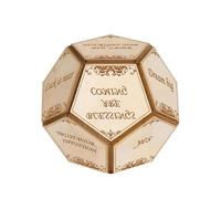 Gramigg Handmade Wooden Dodecahedron Dices Featues Celestials Constellations Pattern For Game And Learning Engraved Zodiacs Symbols Dices