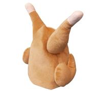Gramigg Popular Moving Turkey Hat For Thanksgiving Celebration Short Plush Turkey Headgear Party Festival Party Headdress Turkey Leg Hat