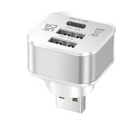 Gramigg Portable Car USB Charging Extender 3 Port Extended Splitter Multipurpose Connector Replacement For Phones Tablets Splitter Charging