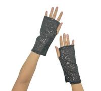 Gramigg Sequined Gloves Party Handwear Accessory For Special Event And Music Festival Fingerless Gloves For Stage Hiphop Dancer Sequined Handwear