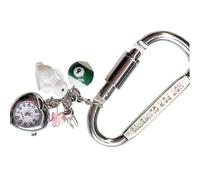 Gramigg Sturdy Alloy Rabbits Keychain Charm Pendant With Retro Pocket Watch Designs For Everyday Use And Special Occasions Collectible Keychain