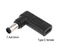 Gramigg Type C Female To For Adapter Fast Charging 90 Degree 7.4x5.0mm For Compatible Netbook For L Usb Adapter Car