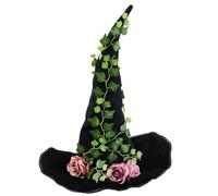 Gramigg Vine Leaves Witch Hat Halloween Costume Accessory For Halloween Party Flower Foliage Headwear For Masquerade