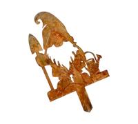 Gramigg Weathered Iron Handcrafted Dwarf Sculpture Statue Ornaments Ideal For Storybook Landscape Design Porch Patios Decoration Antique Rusty Garden Decoration Christmas