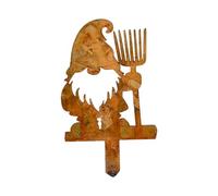 Gramigg Weathered Iron Handcrafted Dwarf Sculpture Statue Ornaments Ideal For Storybook Landscape Design Porch Patios Decoration Antique Rusty Garden Decoration Christmas