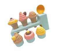 Gramigg Wheat Straws Pretend Play Ice Cream Molds Playset Toy For Kids Beach Sand Play Imaginative Early Learning Activity Toy Beach