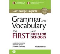 Grammar and Vocabulary for First and First for Schools – Book with Answers and Audio