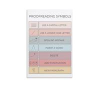 Grammar Editing Marks Vintage Proofreading Chart Poster