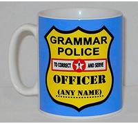 Grammar Police Ceramic Mug Any Name Personalised Funny Novelty Gift