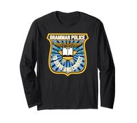 Grammar Police to Serve and Correct English Language Teacher Long Sleeve T-Shirt