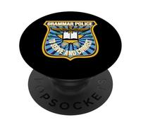 Grammar Police To Serve And Correct English Language Teacher PopSockets Adhesive PopGrip