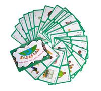 Grammar Practice Cards for Preschool Learners, Irregular Verb Picture Flashes Cards with Present Past Forms, Double Sided Rounded Corner Learning English Learning Irregular Past Verbs Preschool Word