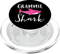 Grammie Shark Grandma Grandmother Pink Shark Graphic PopSockets PopGrip for MagSafe