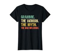 Grammie The Woman The Myth The Bad Influence Funny Retro T-Shirt