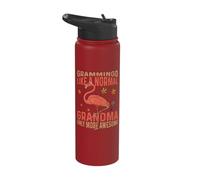Grammingo Like A Normal Grandma Only More Awesome Flamingo Stainless Steel Insulated Water Bottle