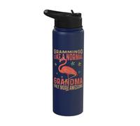 Grammingo Like A Normal Grandma Only More Awesome Flamingo Stainless Steel Insulated Water Bottle