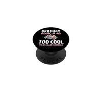 Grammy Because I'm Too Cool Be Called Grandma Floral Flower PopSockets Adhesive PopGrip