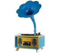 Gramophone, Antique Phonograph Bluetooth Solid Wood Audio Gramophone With Brass Horn Reproduction RCA Victor Record Player kxtmm