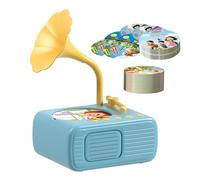 Gramophone For Kids With 96 Cards - Gramophone Musical Toy For - Phonograph For Kids History Music Player For Boys And Girls - Children's Educational Gift C