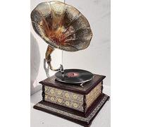 Gramophone Player Original Gramophone Record Player Working with Hand Key Without Eelecricity