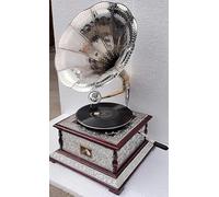 Gramophone Player Original Working Old Replica Gramophone Player with 1 Demo Record and 5 Needles