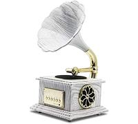 Gramophone, Vintage Gramophone With Brass Horn Reproduction Record Player Loudspeaker Turntable Phonograph kxtmm