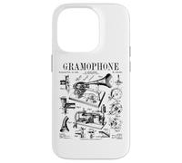 Gramophone Vinyl Record Lover Musician DJ Vintage Patent Case for iPhone 14 Pro
