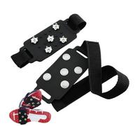 Grampones Para Hielo - 12x5,5 Cm Crampones Ajustables De Tracción | Con Puntas De Acero Sujetadores Antideslizantes Para Zapatos, Escalada, Alpinismo, Correr Y Actividades Al Aire